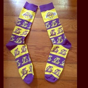 Lakers socks! Basketball socks.